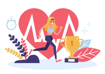 Health web banner concept. Idea of medicine and healthcare