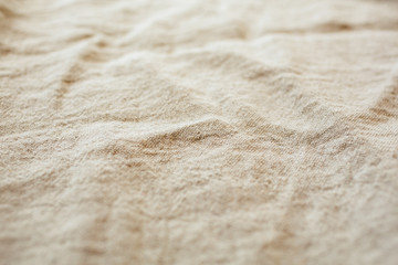 Natural linen texture and background. Close up view of fabric linen texture for design.