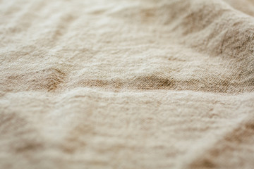 Natural linen texture and background. Close up view of fabric linen texture for design.