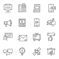 Advertising Channels Icon Set