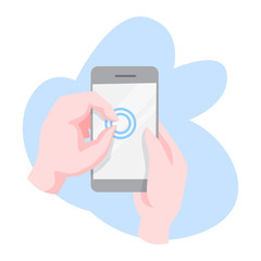 Hand gesture for mobile phone and digital tablet