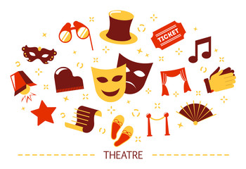 Theater concept. Idea of a show and entertainment