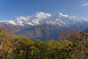Annapurna mountain range view from Mardi Himal trek, Himalayas mountain, Nepal