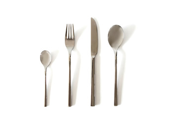 cutlery on a white background isolate