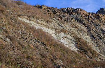 Surface of the rock.