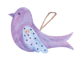 Bird toy isolated on white background