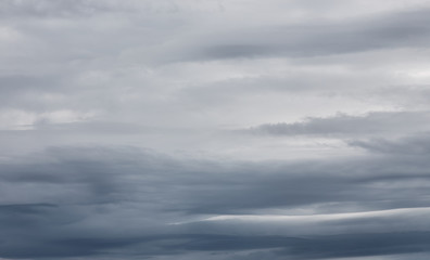 Sky with dramatic dark storm clouds. Sky before rain.