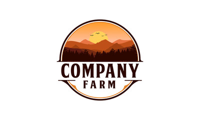 Farm and landscape logo design