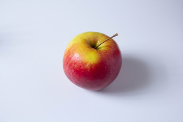 red yellow apple isloated on white background