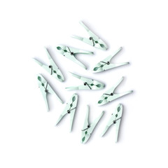 Clothespins isolated on white background