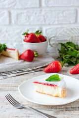Strawberry Portioned Cheesecake