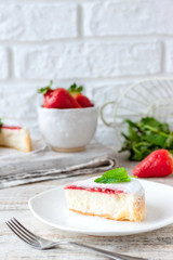 Strawberry Portioned Cheesecake