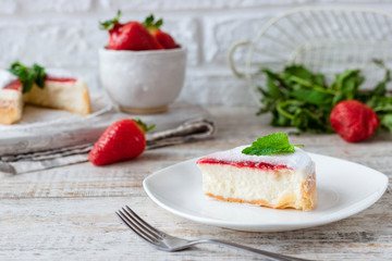 Strawberry Portioned Cheesecake