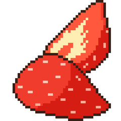 Fototapeta premium vector pixel art strawberry