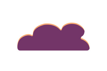 Violet cloud storage on white background. Vector illustration.