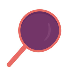 Magnifying glass isolated on white. Vector flat illustration for searching