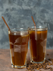 coffee cold brew with ice. Homemade drink