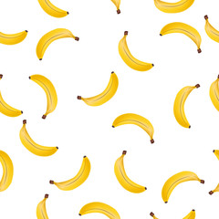 seamless wallpaper, vector banana, yellow fruit, food