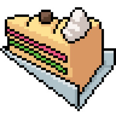 Obraz premium vector pixel art cake