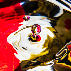 Water drops on colorful background 19