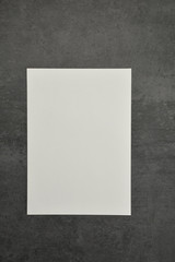 Blank white paper on desk