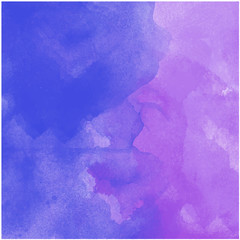 Blue and violet watercolor decorative design background