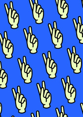 Peace Sign repetition pattern 