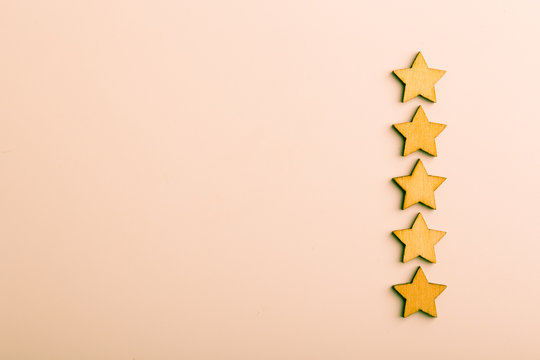 Five Stars On White Background