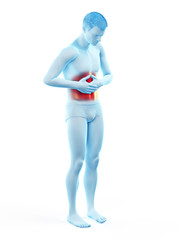 3d rendered medically accurate illustration of a painful belly