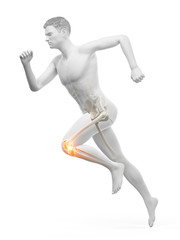 3d rendered medically accurate illustration of a runners painful knee