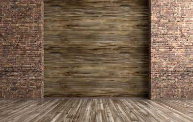 Interior of empty room background 3d render