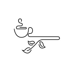 Herbal tea icon vector
