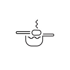 Soup meal vector icon