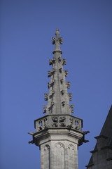 Naklejka premium Ghent sculptures and skyline