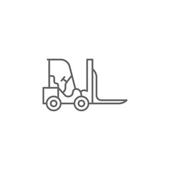 Industry flat, forklift, industrial, transportation, truck, vehicle, warehouse icon