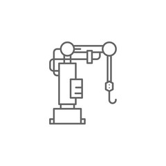 Industry flat, machine, industrial,  automation, robot, technology, crane icon