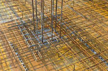 Reinforcement on construction site