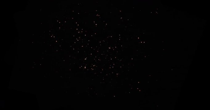 Explosion And Fireballs. Particles Moving Around. High Speed Footage 4K VFX Element
