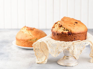 Panettone is the traditional Italian dessert for Christmas or Easter cake
