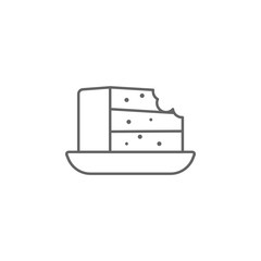 Café, Cake, mall icon. Element of trade mall icon. Thin line icon for website design and development, app development. Premium icon