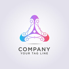 abstract triangle logo template for your business or brand