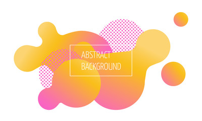 Abstract geometric banner with flowing liquid shapes. Layout.