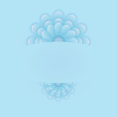 Postcard with abstract flowers. Vector illustration.