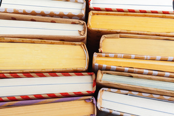Fototapeta premium Many Books Piles.