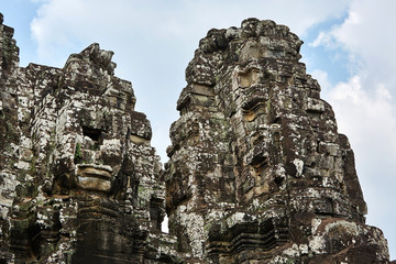 Fototapeta na wymiar Bayon ruins in Cambodia.