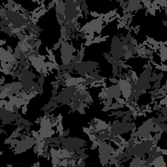 Urban camouflage of various shades of black and grey colors