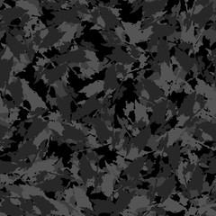 Urban camouflage of various shades of black and grey colors