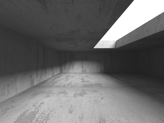 Concrete architecture background. Abstract empty dark room
