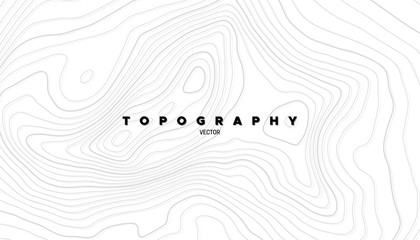 Fototapeta Topography relief. Abstract background. Vector illustration. Outline cartography landscape. Modern poster design. Trendy cover with wavy lines obraz