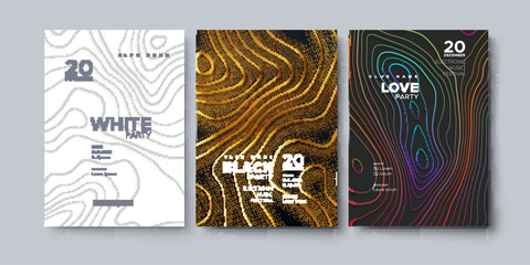 Electronic music festival. Modern posters design
